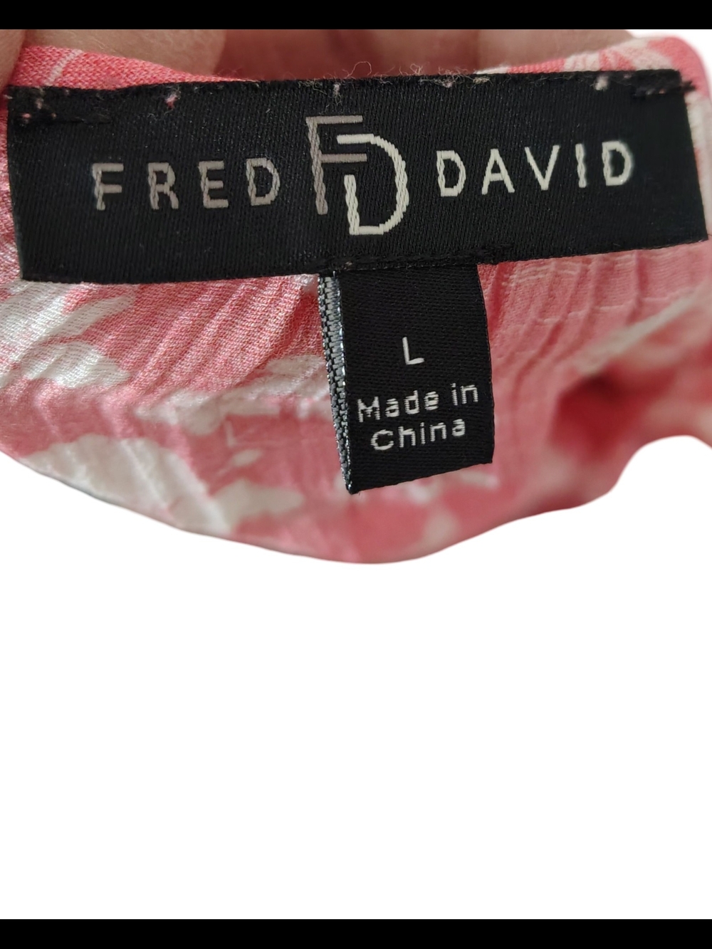 Fred David Rose-Pink Floral Scoop-Neck Peasant Blouse - Picture 3 of 4